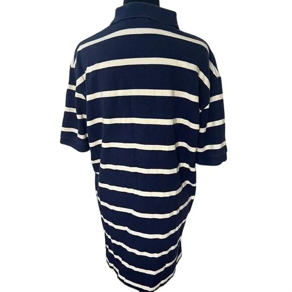 Polo Ralph Lauren‎ Navy White Striped Shirt Short Sleeve L - Picture 3 of 4